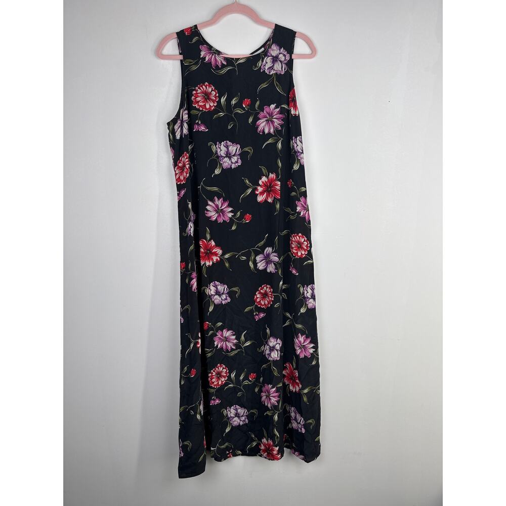 Vintage Coldwater Creek Silk Floral Maxi Dress Sz.L